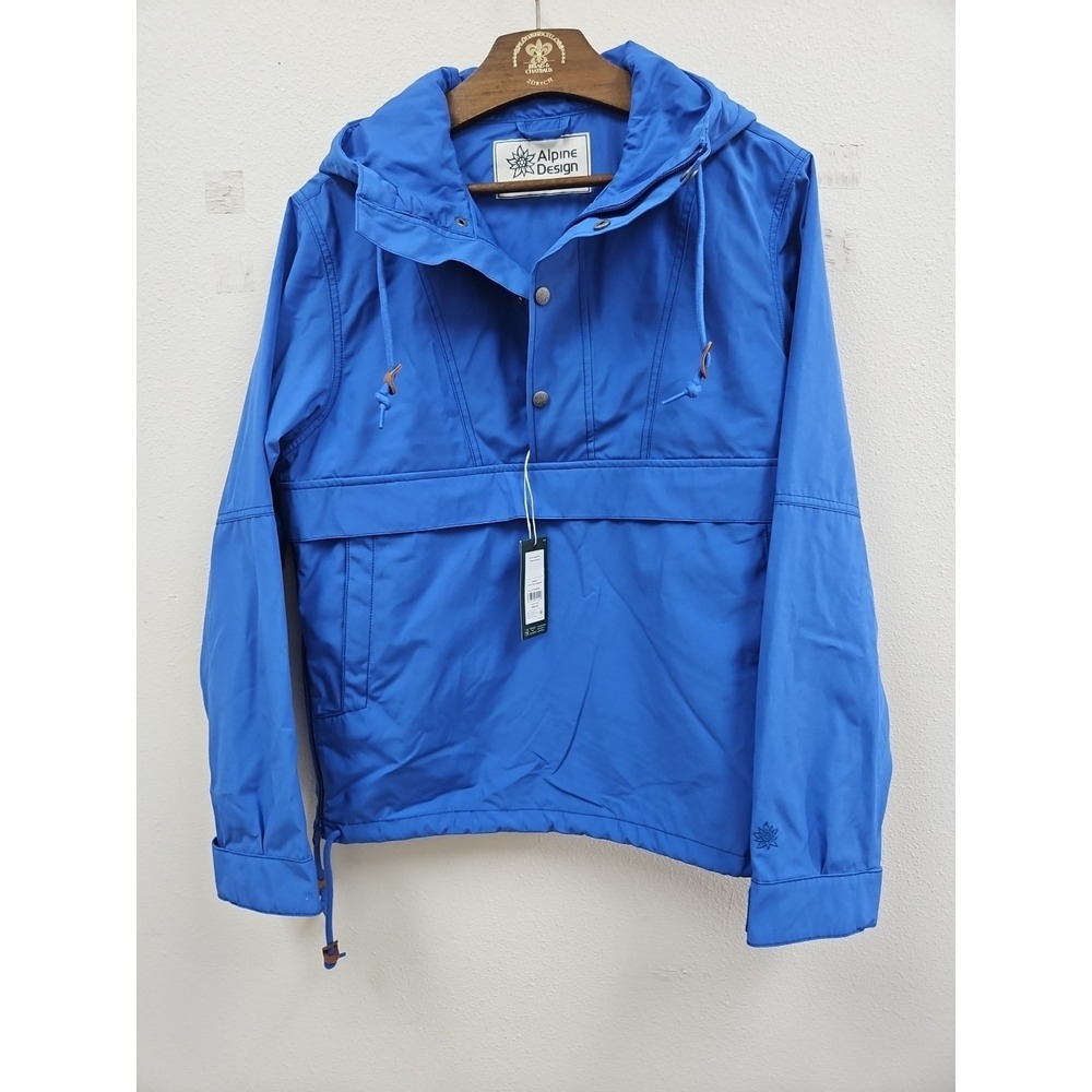 ALPINE DESIGN 1962 ANORAK Mens Small Windbreaker Jacket Golf Water Resistant NWT
